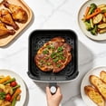 thumbnail image 4 of Casabay 4 QT Air Fryer with Viewing Window, 1500W 8-in-1 Electric Hot Air Fryer Oven, Digital Display, Compact Multi-Functional Cooker for Home Kitchen, White, 4 of 7