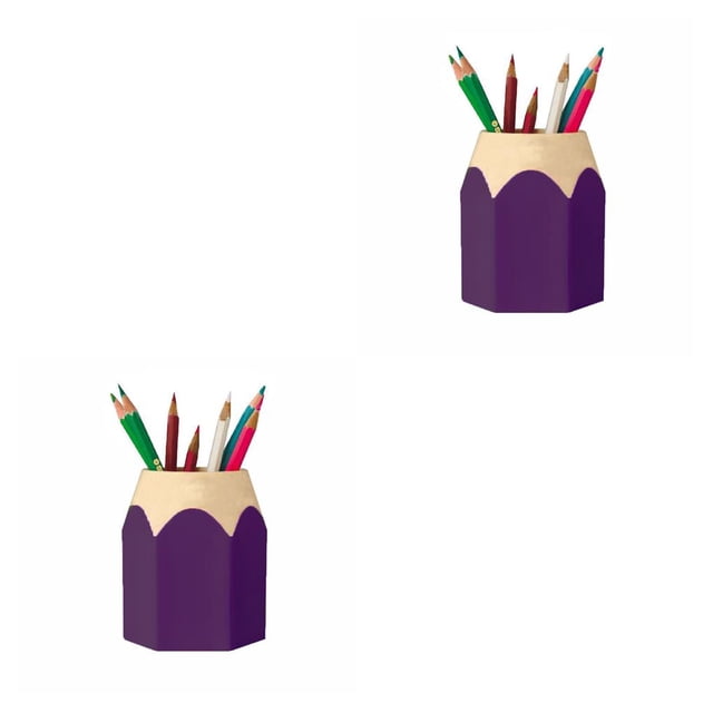 Seitruly Plástico Extraíble Suministros para estudiantes Forma de lápiz Portalápices de doble Type2 NO2