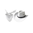 thumbnail image 2 of Yruioon Kids Western Cowboy Accessory Bandanna Scarf with Hat Outfits Cosplay Fancy Party Dress Up White One Size, 2 of 3