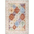 thumbnail image 3 of Wondo Moroccan Vintage Trellis Area Rug - Machine Washable Non-Slip Low-Profile 6x9 Floor Carpet for Living Room, Bedroom, Dining Room, Office & Nursery, Orange, 3 of 9