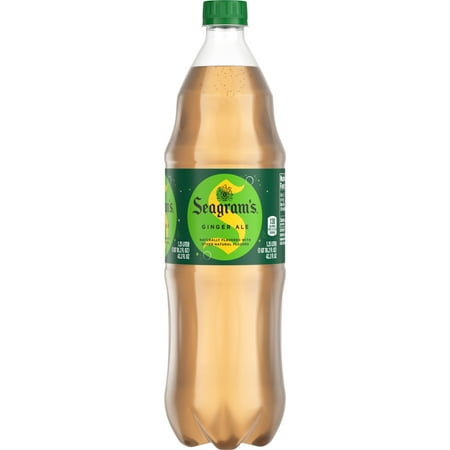 Seagram's Ginger Ale Soda Pop Bottle, 1.25 Liters