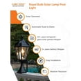 thumbnail image 4 of Royal Bulb Solar Light - w/GS Solar Light Bulb - Pier Mount - Black, 4 of 10