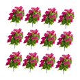 thumbnail image 2 of 12 piezas flores artificiales realistas realistas románticas elegantes flores de seda elegantes flores falsas para l porche del jardín de Rosa rojo, 2 of 9