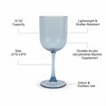 thumbnail image 3 of Just Feed Me by Jessie James Decker 12oz Stemmed Wine Glass, Blue, 3 of 8