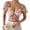 Pink, variant on Women's Floral Slim Fit Crop Puff Sleeve Embroidered Tops Corset Bustier T-Shirts Tank Top for Daily Wear Pink M