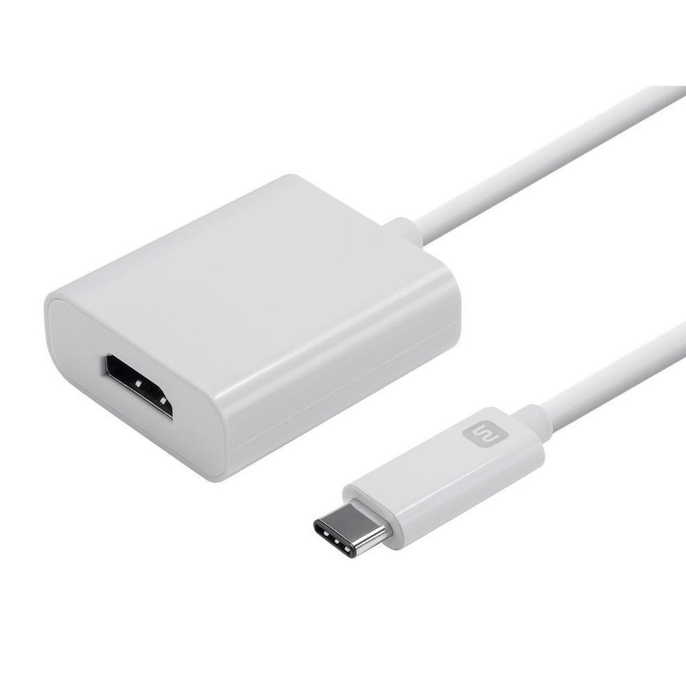 Monoprice USBC to HDMI Adapter White, Supports Up To 10Gbps Data