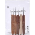 thumbnail image 7 of 5 Pcs Dreadlocks Crochet Hooks 4 Pcs 0.75mm Single Iron Crochet Hook Needles and 1 Pc 0.5mm Double Crochet Needle with Sienna Bamboo Handle Braid Craft Needle Tools for Hair Dreadlock for DIY, 7 of 7