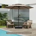 thumbnail image 4 of Costway 10 ft 3-tier Vented Patio Umbrella Large Market Table Umbrella Outdoor Sun Shade Brown, 4 of 10