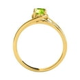 thumbnail image 5 of AoneJewelry Peridot and Diamond Ring Solid Rose, White & Yellow Gold In 10K, 5 of 5