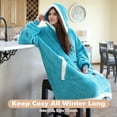 thumbnail image 5 of Tirrinia Oversized Blanket Hoodie, Wearable Fluffy Sherpa Blanket, Lightweight Cozy Sweatshirt Blanket Gift for Adult Women Men, 5 of 7