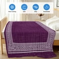 thumbnail image 4 of Dark Purple Retro Greek Key Cooling Blanket,Lightweight Summer Throw Blanket with Double Sided Cold Effect,Geometric Greece Ancient Farmhouse Picnic Blankets Bed Sheet for Hot Sleepers 50"x60", 4 of 8