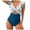 White, variant on Women Swimwear Ruffled Swimsuits V-Neck Hollow High Waist Bathing Suit Relaxed Fit Hawaii Summer Tropical Brazilian Beachwear