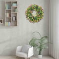 thumbnail image 3 of Spring Summer Colorful Leaf Wreath Plastic Vibrant Floral Gate Pendant Eye Catching Durable Design For Front Door Home Indoor Outdoor Spring Summer Holiday Wedding Housewarming Decor Gifts, 3 of 5