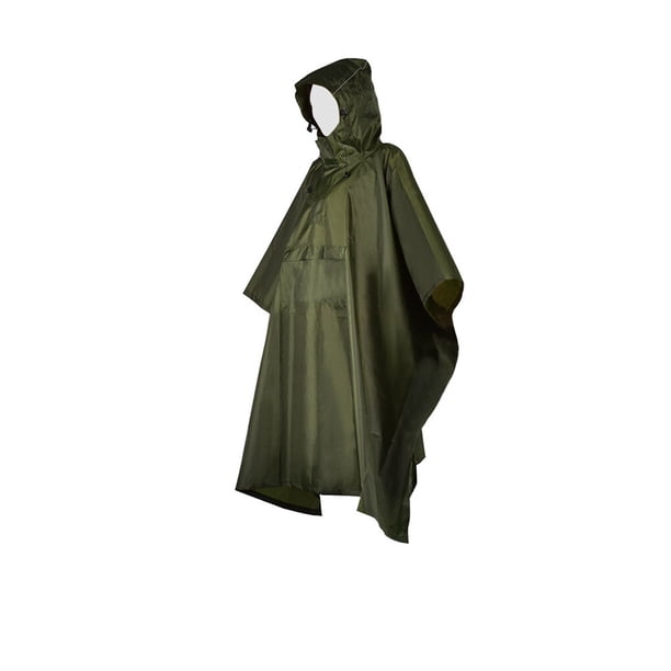 Cubiertas de lluvia Multifuncionales Bearachild Poncho impermeable verde