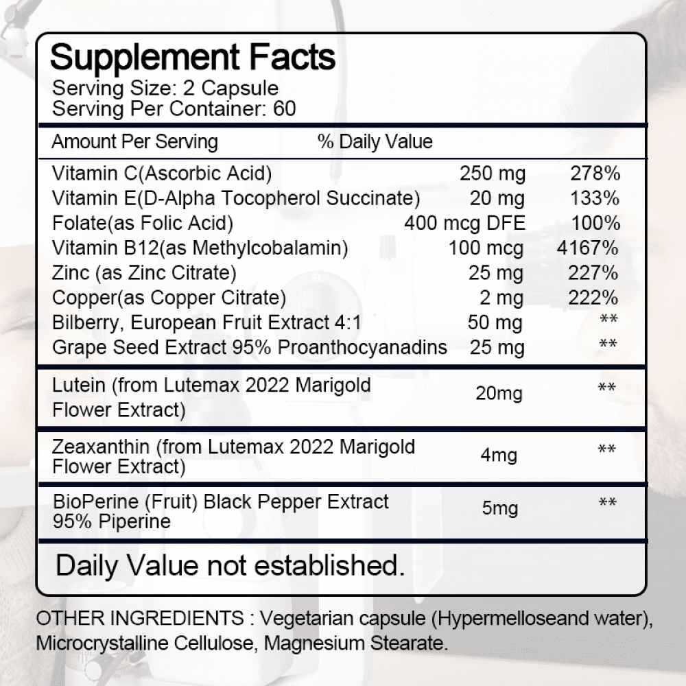 (2 Pack)Lutein Esters, Eye Vitamin & Mineral Supplement, Contains Lutein, Vitamin C, Zeaxanthin, Zinc & Vitamin E, Supports Healthy Eyes and Vision, 240 Softgels