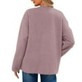 thumbnail image 4 of Enjoytime Women Jacket Solid Color Fashion Long Sleeve Button Neck Tops Outerwear Winter Chamarras Para Mujer, 4 of 4