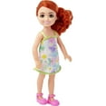 thumbnail image 4 of Barbie Chelsea Doll, Small Doll Wearing Removable Floral Dress with Red Hair & Green Eyes, 4 of 7