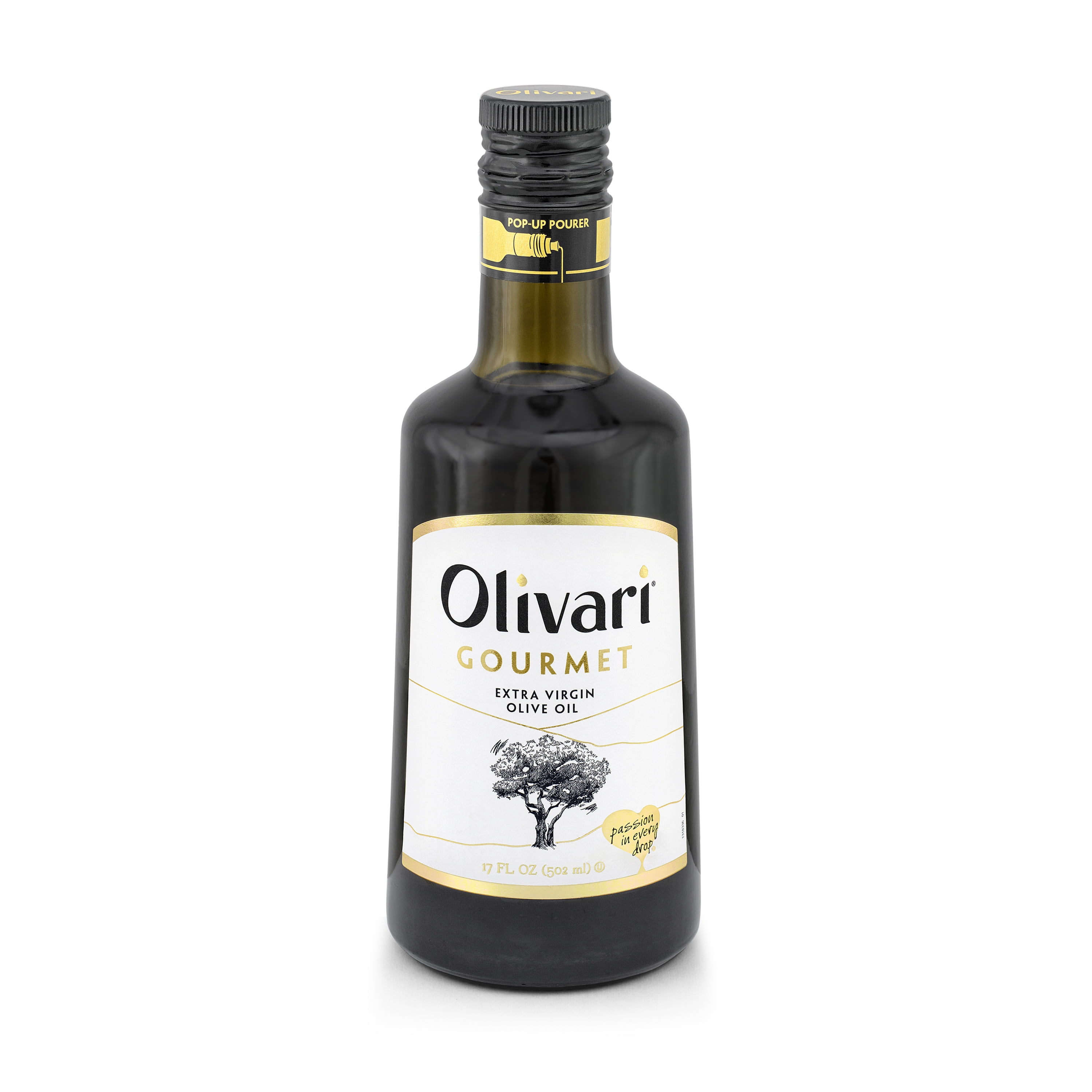 Olivari Gourmet Extra Virgin Olive Oil, 17 fl oz Glass Bottle