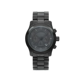 Michael Kors Original Men s Slim Runway Wrist Watch 42mm Black Steel Bracelet Case Quartz Analog MK8507 Walmart