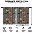 thumbnail image 2 of Blackout Kids Curtains,Gray Halloween Pumpkins Bats and Faces Childrens Insulated Curtains Set Of 2,Bedroom Essentials,Toddler Room Decor 42"x54", 2 of 5