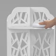 thumbnail image 3 of Tcbosik Corner Storage Organiser, 3 Tiers Waterproof Display Shelves for Bathroom Bedroom Living Room, White, 3 of 7