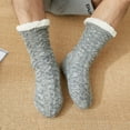 thumbnail image 4 of Janrevotw Mens Slipper Fuzzy Socks Winter Cozy Fluffy Cabin Warm Fleece Soft Comfy Thick Non Slip Home Socks, 4 of 5