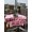 Pink Crimson LightPink, variant on Outdoor Tablecloth with Umbrella Hole and Zipper, Valentine's Day Rectangle Table Cloth 54x80 Inch Waterproof Tablecloth, Pink Love Roses Truck Romantic White Picnic Table Cover for Patio Camping