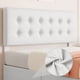 thumbnail image 3 of Noise-free tamaño completo-size platform marco de cama con forrado cabecero y four almacenamiento cajones - button tufted design (blanca), 3 of 7