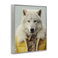 thumbnail image 2 of Stupell Industries Snow Wolf Yellow Jacket Gray Framed Giclee Art, design by Ray Powers, 2 of 9