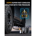 thumbnail image 6 of Jump Starter with Air Compressor,6000A Battery Jump Box for All Gas or Up to 12L Diesel, 160PSl Digital Tire Inflator with Emergency Light, 6 of 9