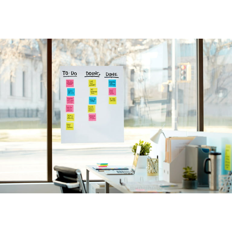 Post-it® Super Sticky Self Stick Wall Pad Meeting Chart 566, White, 58.4 cm  x 50.8 cm, 20 Sheets/Pad, 2 Pads/Pack + 8 Command™ Strips/Pack