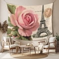 thumbnail image 2 of Pink Spring Floral Large Tapestry for Bedroom Wall Hanging Tapestry, Vintage Rose Flower Retro Ceiling Backdrop Tapestries Poster Blanket Wall Decor for Teens Room Living Room Dorm 100" x 59", 2 of 8