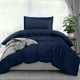 thumbnail image 1 of Juego de funda de edredón Utopia Bedding, tamaño doble, microfibra azul marino, 1 of 8