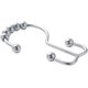 thumbnail image 5 of Anillos de ganchos para cortina de ducha, ganchos de ducha de doble deslizamiento de metal resistente al óxido para cortinas de barras de ducha de baño, juego de 12 ganchos, cromo Adepaton WMZL-777-2, 5 of 7