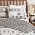 thumbnail image 6 of Rustic Woodland Reversible Twin / Twin XL Quilt Set with Shams (Rustic Landscape Grey), 6 of 6