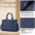 thumbnail image 3 of Bolsa para portátil RAINSMORE para mujer, 15.6 pulgadas, poliuretano, impermeable, azul, 3 of 8