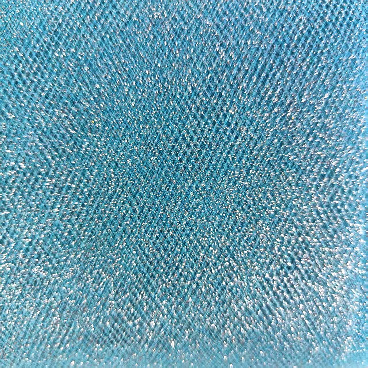 (2 pack) 3 Yard Cut Glitter Tulle Fabric, Lapis, 54" Wide for Apparel & Crafting, by Fuzhou