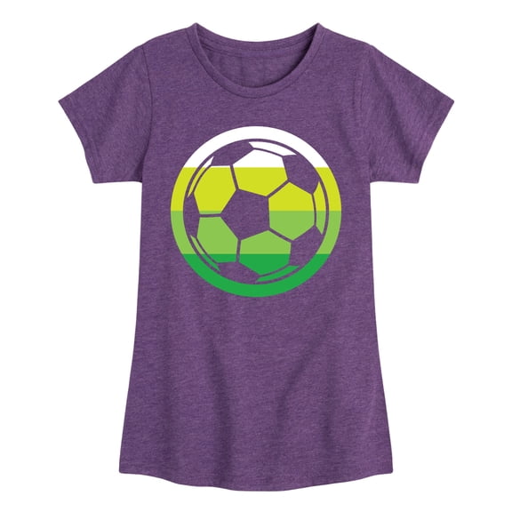 Instant Message - Retro Soccer - Youth Girls Fitted Short Sleeve T-Shirt