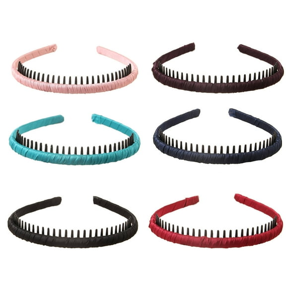 RAGUPEL 6Pcs Scrunchies,Classic Simplicity Silk Scrunchies,Anti-Slip Teeth Design Scrunchies for Girls,Multicolor