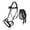 Black/Beaded, variant on Horse Western Padded Leather Beaded Bitless Sidepull Bridle 77RT23BR-F