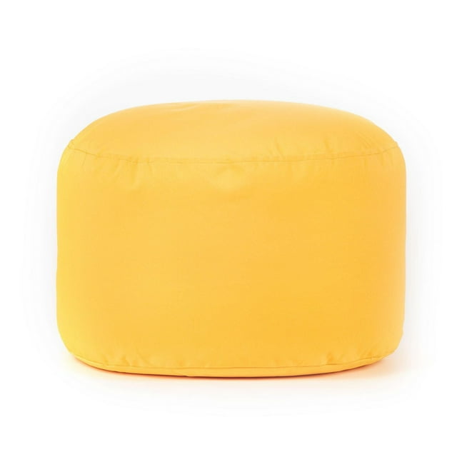 Pouf intérieur/extérieur Gouchee Home Soleil – Pouf jaune hydrofuge rembourré de billes de polystyrène, léger et résistant, pour terrasse, balcon ou salon