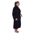thumbnail image 3 of Puffy Cotton Unisex Thick Cotton Bathrobe for Adults Shawl Collar Bath Robe Natural Soft Cotton - Black, 3 of 6