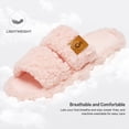 thumbnail image 3 of Ecetana House Slippers for Women Open Toe Fuzzy Slippers Slides Memory Foam Indoor House Shoes, 3 of 6