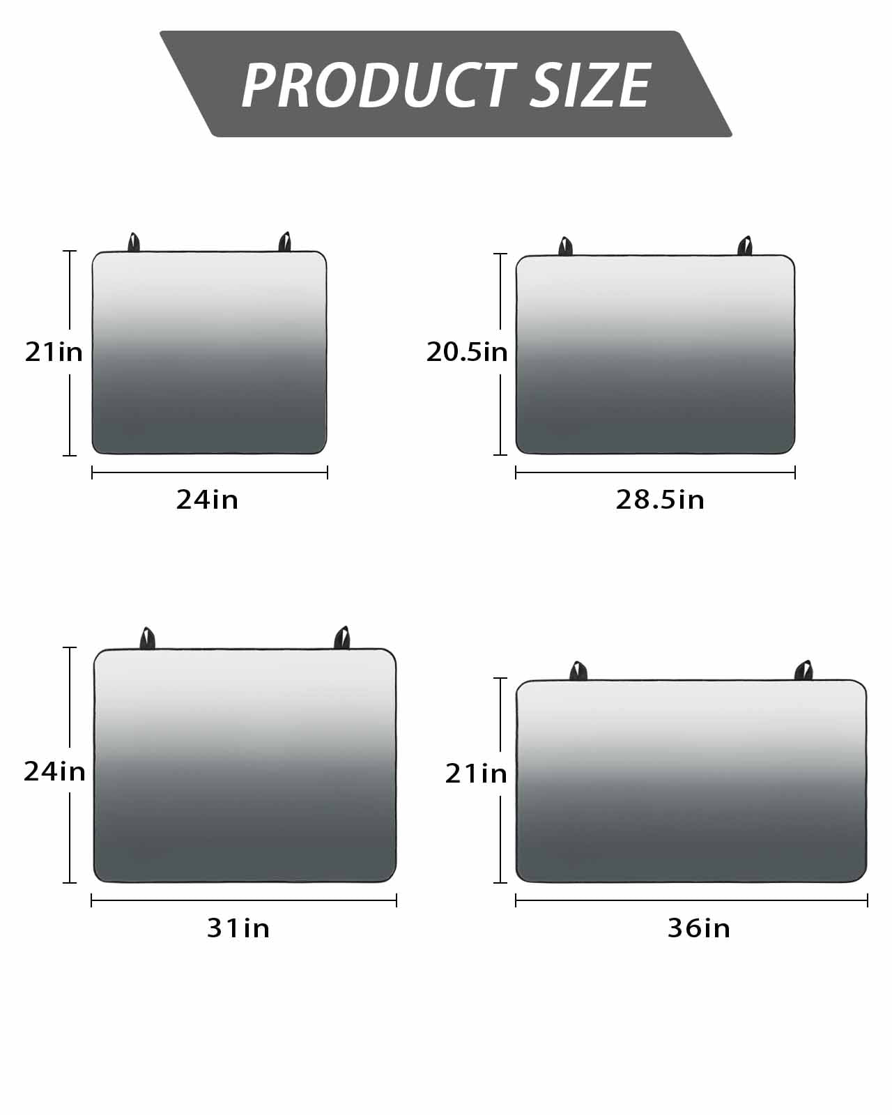 Stove Top Covers for Electric Stove, Grey Ombre Glass Stovetop Cover Protector, Gray White Gradient Modern Abstract Art Induction Cooktop Protector Oven Mat for Kitchen Countertop 24"x21"