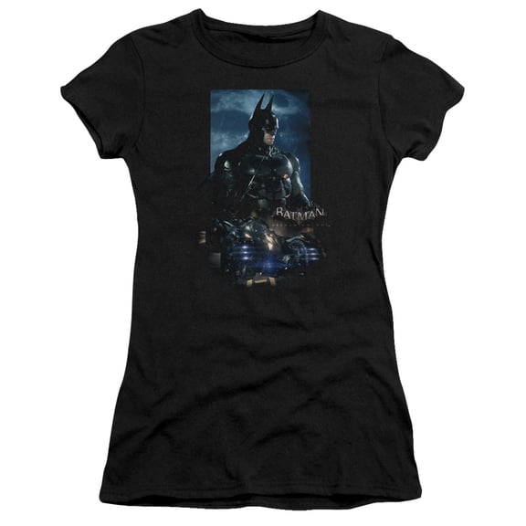 Batman Arkham Knight Batmobile S/S Junior Women's T-Shirt Sheer Black