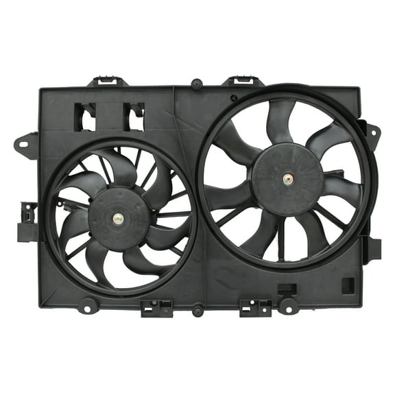 Ikon Motorsports Cooling Fan Assembly Replacement for 2006-2008 Chevrolet Equinox Pontiac Torrent 3.4L, 19129816 GM3115204 Automotive Dual Engine Fan, Black