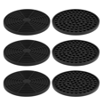 thumbnail image 2 of Posavasos de silicona redondos de color negro ckepdyeh (juego de 6), antideslizantes, perfectos para hogares y bares, 2 of 8