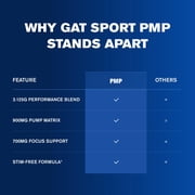 GAT SPORT PMP (Peak Muscle Performance), Pre-Workout, 30 Servings (Blue Raspberry (Stim-Free))
