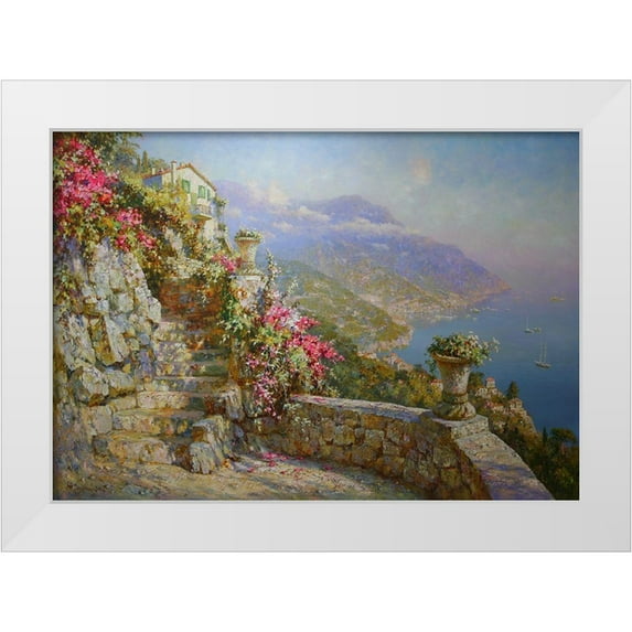Obuchovsky, Yury 14x11 White Modern Wood Framed Museum Art Print Titled - Coast near Amalfi