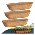 thumbnail image 2 of 30 Inch 3 Pack Trough Liners, Coconut Coir Fiber for Wall Basket , Window Box Liners, Garden Planter Baskets, 2 of 7